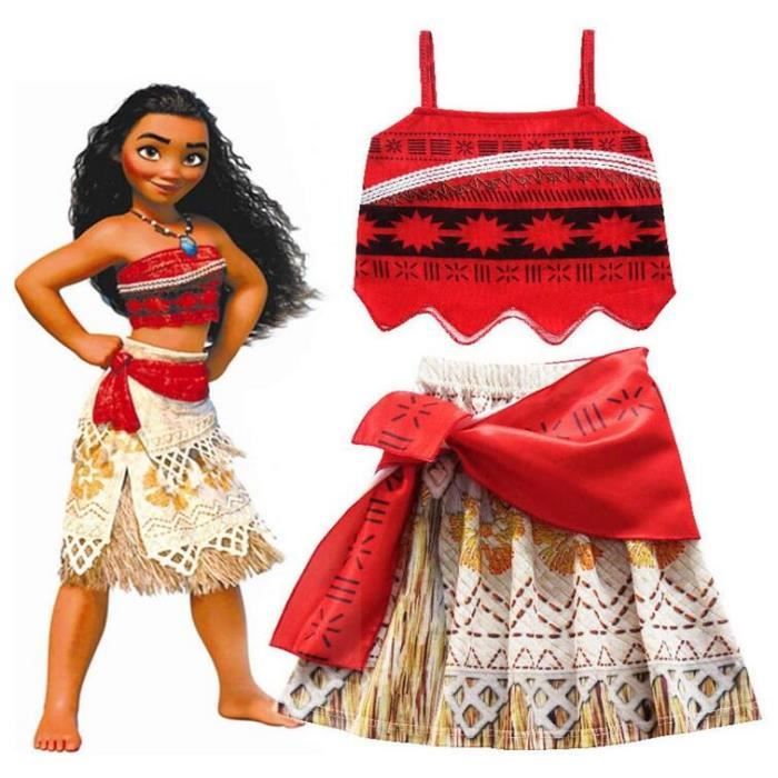 Vaiana Robe Carnaval Femme Fille Cosplay Robe Moana Costume VAIDR02