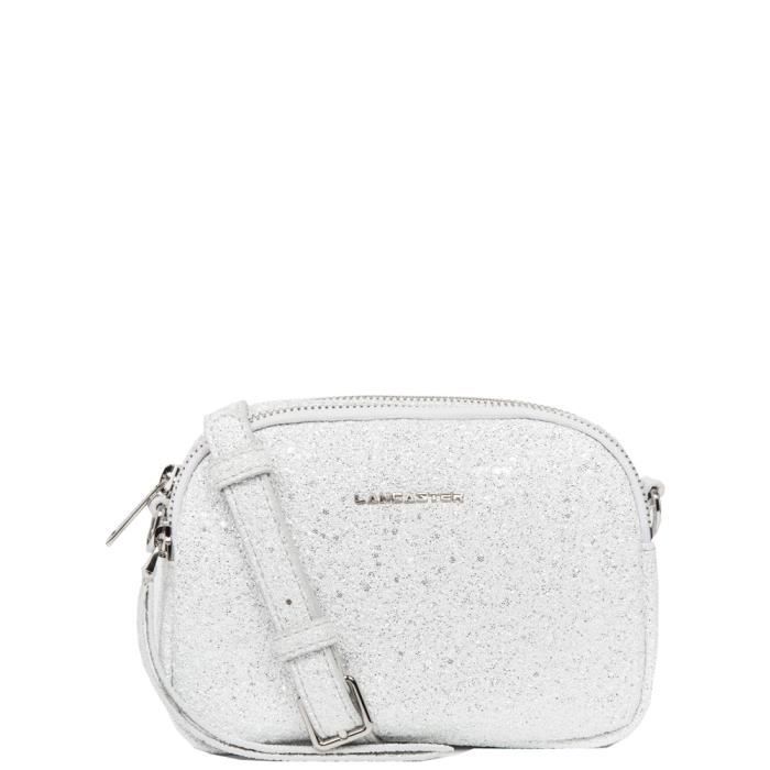 Mini sac trotteur Lancaster ref 45342 argent 17 12 5 cm Argent