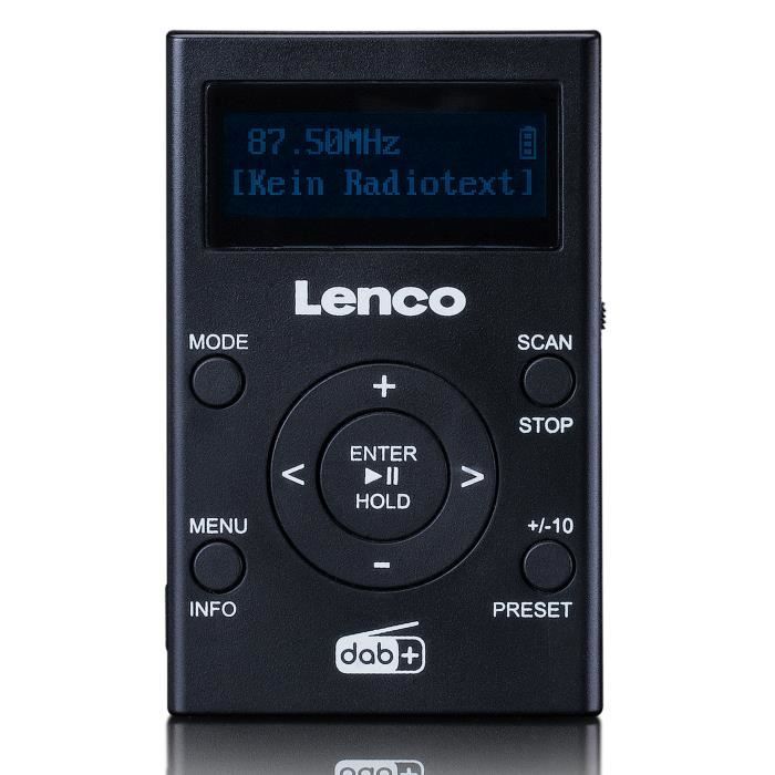 Lenco SPR-070BK - Enceinte Bluetooth® étanche avec radio FM, lecteur USB/SD  et effets lumineux - Noir
