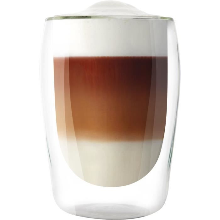 MELITTA Lot de 2 verres en borosilicate pour latté Machiatto 300 ml