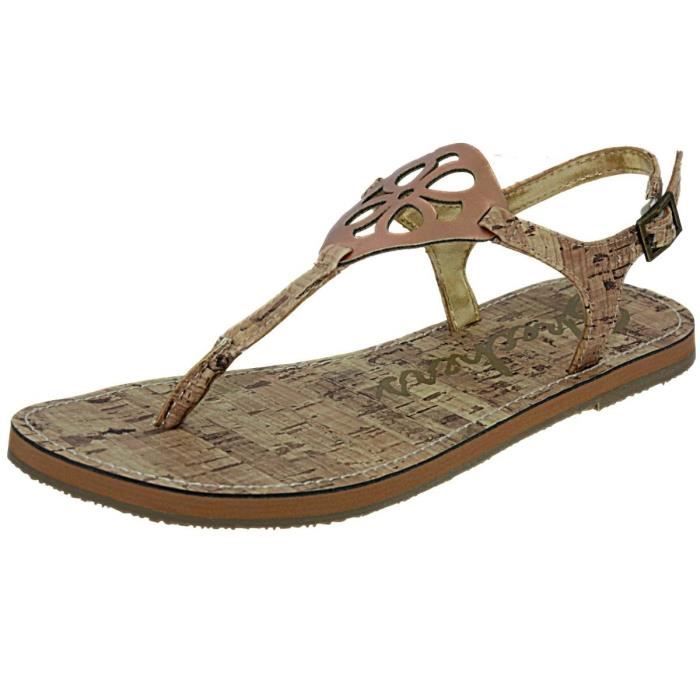 sandale skechers femme brun