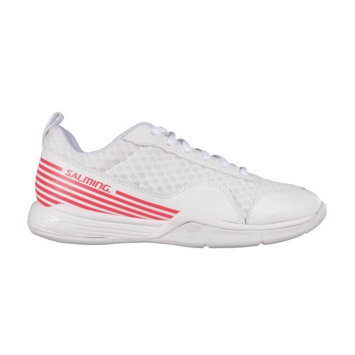 chaussures de handball indoor femme salming viper sl - blanc/noir/cyan - 38 2/3