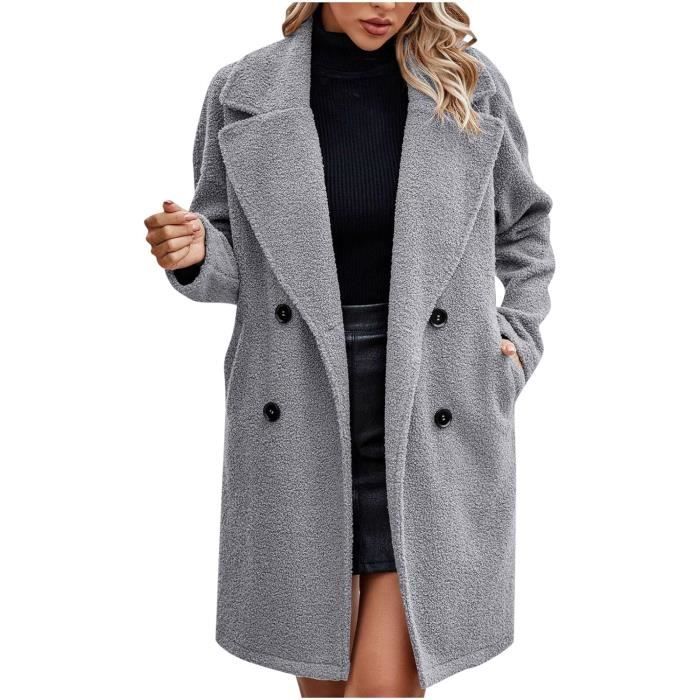 MANTEAU CABAN PARDESSUS Femme Manteaux en Laine M lang e