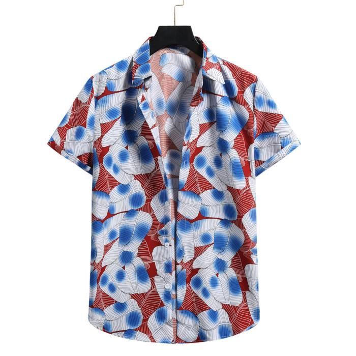 Chemise homme cubes multicolores cintrée