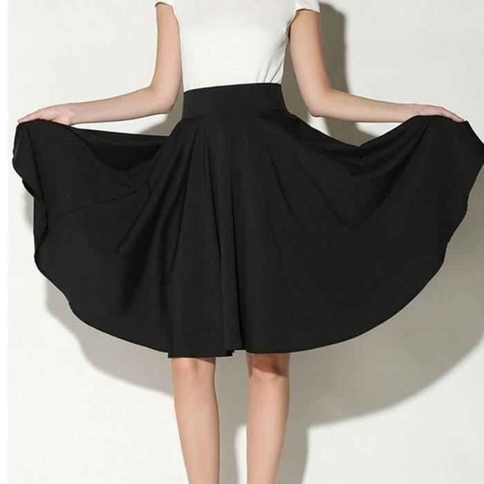 Robe Swing Express Noire à Pois Blancs - Taille M - Longueur Genou Sans Manches