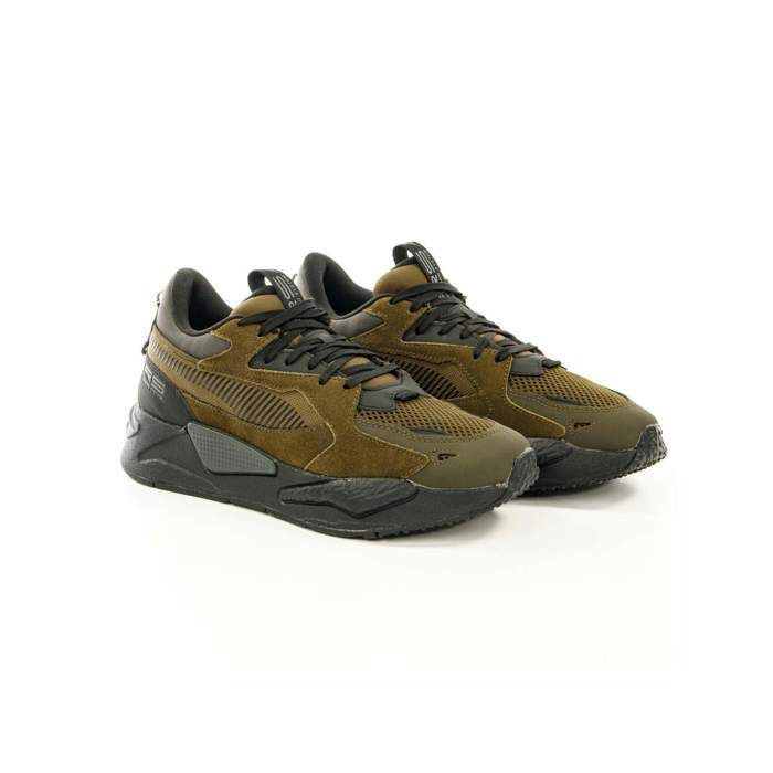 Basket Puma RS Z REINVENTION Ref. 386629 03. Couleur Vert Noir. Details. Tige en mesh et en cuir synthetique. Fermeture a Vert Cdiscount Chaussures