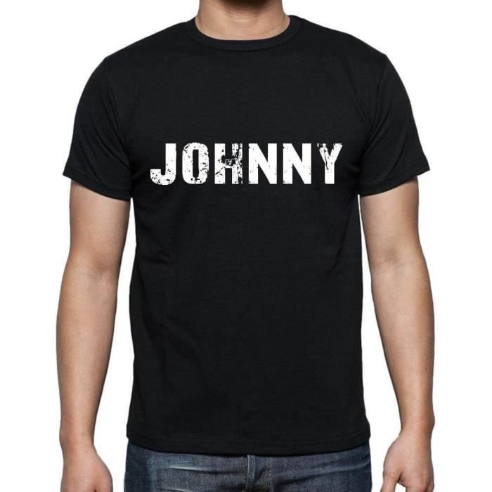 Homme Tee-Shirt Johnny T-Shirt Vintage Noir
