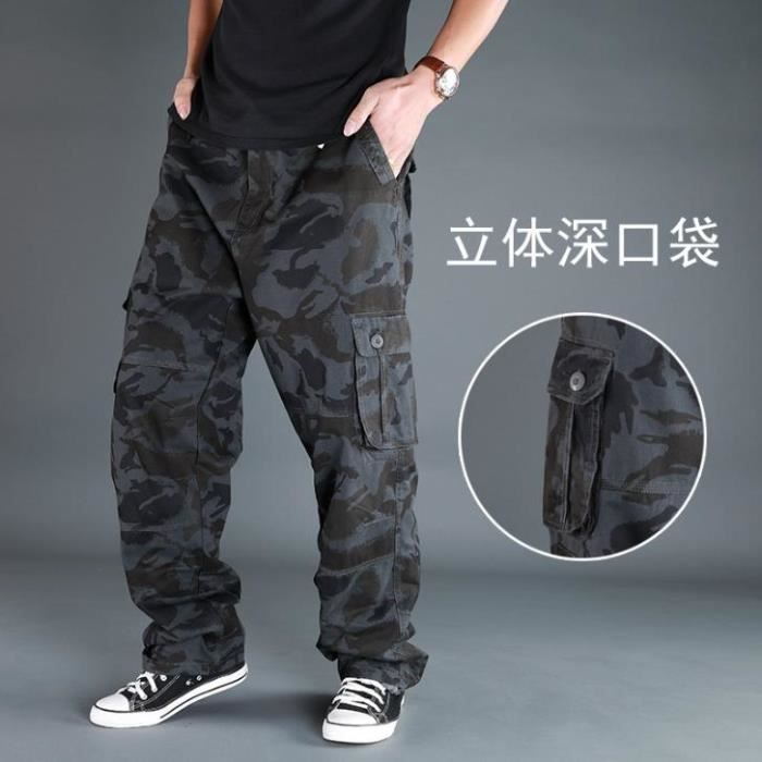 Homme Pantalon de Travail Homme en Coton Poches Multiples Cargo Homme Randonnee Coupe Droitei Gris 2 HBSTOER Gris 2 Cdiscount Pret a Porter