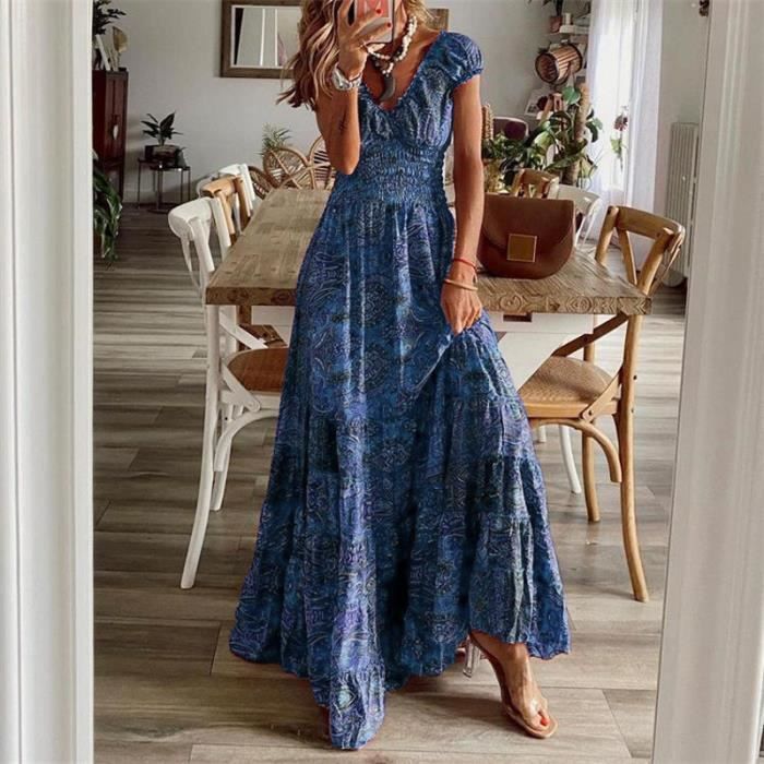 Robe maxi longue fleurie clearance