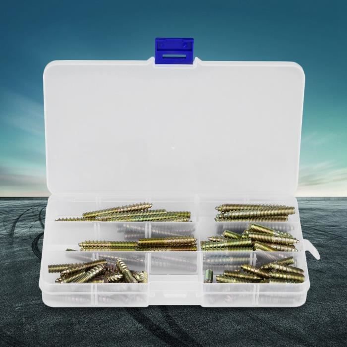 Lot de 20 écrous filetés M6 x 25 pour meubles - Inserts en bois