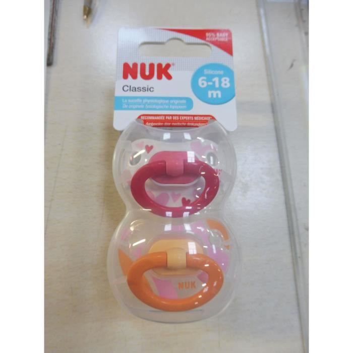 Nuk 2 Sucettes Taille 2 Classic Fille Cdiscount Puericulture Eveil Bebe