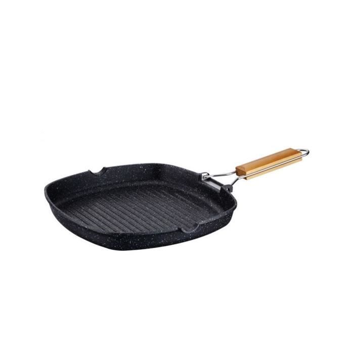 Poêle à Griller 28 Cm Revêtement Marbre – Aluminium Moulé Sous Pression, Tous Feux Y Compris Induction – Royalty Line
