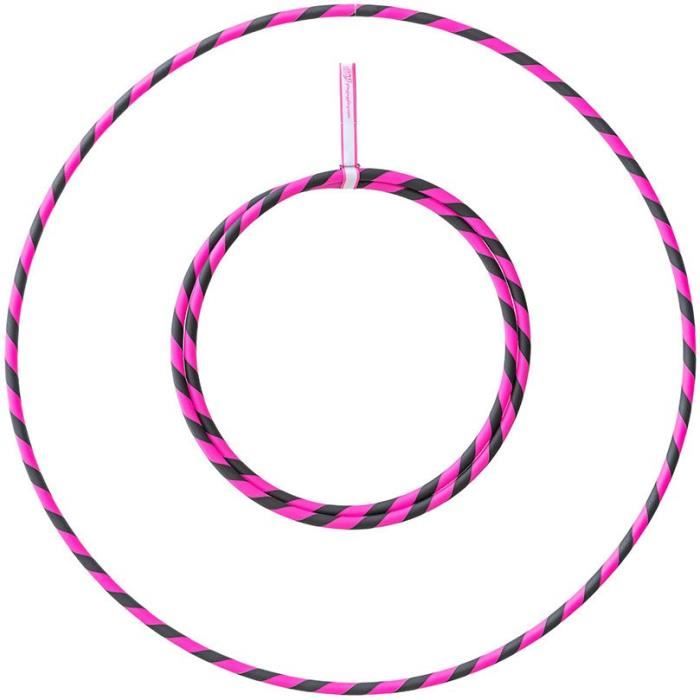 Hula Hoop Pliable Pure2Improve – Diamètre 100 Cm, 6 Sections, 1,2 Kg, Noir/rouge, Pour Perte De Poids Et Massage
