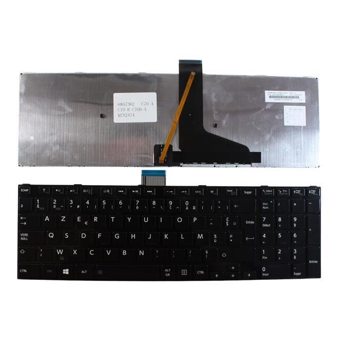 Clavier AZERTY Français Neuf Pour Toshiba Satellite C70D-B-30D - Clavier Complet Noir