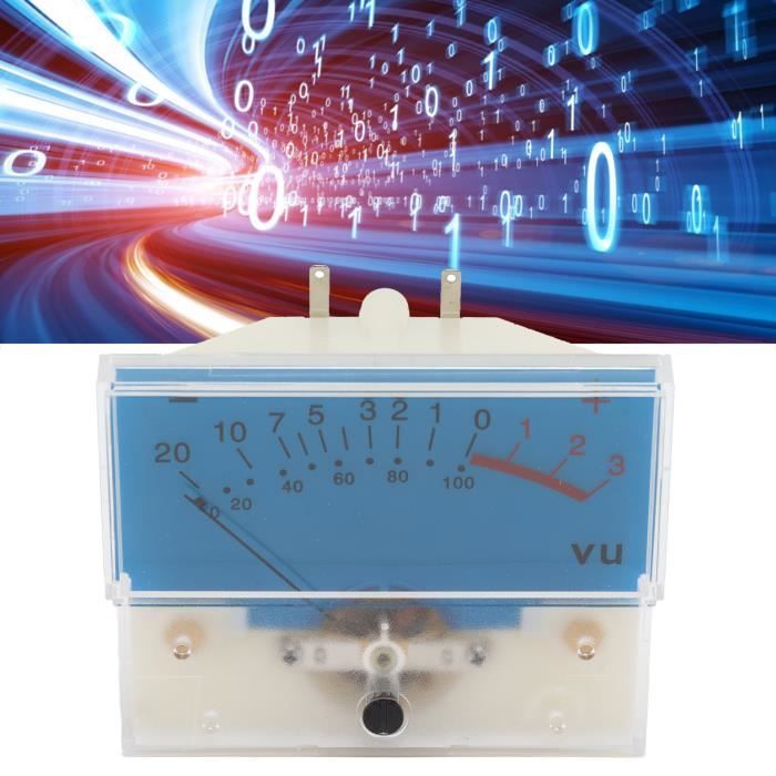 Dbheader Qiilu En-tête VU-mètre En-tête de Compteur VU avec Cadre en Plastique ...