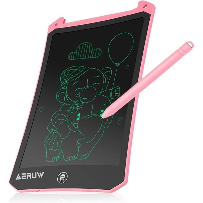 Tablette D'écriture LCD 8.5 Pouces – Ardoise Magique Colorée – Jouet éducatif 3-10 Ans – SCRIMEMO – Sans Papier – Rose