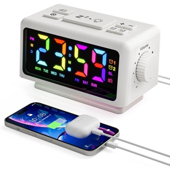 Radio-réveil Numérique Avec Affichage LED Radio FM Double Réveil - TV Son Photo