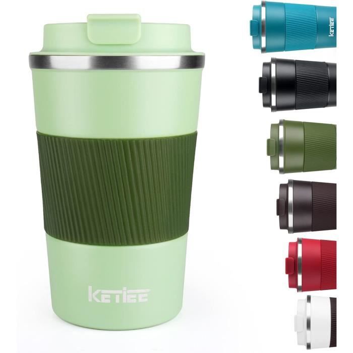 Tasse à café de voyage isotherme avec poignée et couvercle à