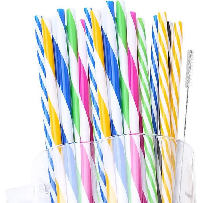 Lot De 8 Pailles Among Us En Plastique Réutilisables - Pailles Animaux Marins Fun Pour Fêtes Et Anniversaires