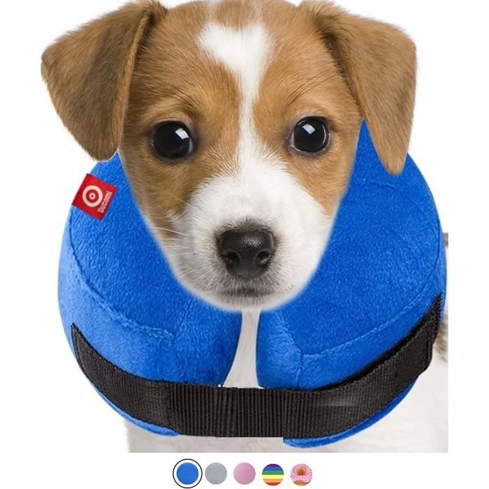 Comparer les prix de Ducomi Collier Gonflable de Récupération Confortable Collerette de Protection pour Chien Chats, Ajustable, Lavable - Cône de Cic3