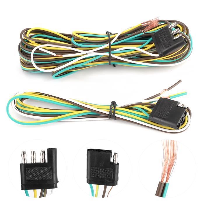 Lot De 4 Connecteurs Faisceau Feux Arrière 2 Broches VGOL - Compatible Land Rover 90/110 1983-1990 & Defender