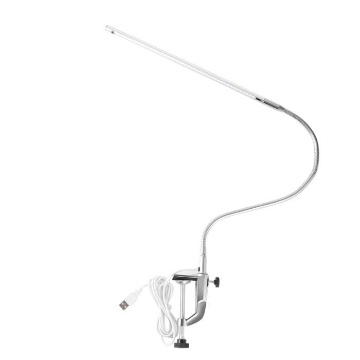 Lampe de bureau à pince - TMISHION - LED - 18W - USB - Argent