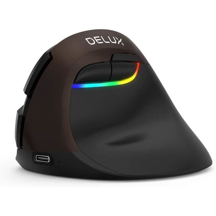 Souris Verticale Sans Fil Ergonomique – 6 Boutons, DPI Réglable, Pour Un Confort Quotidien