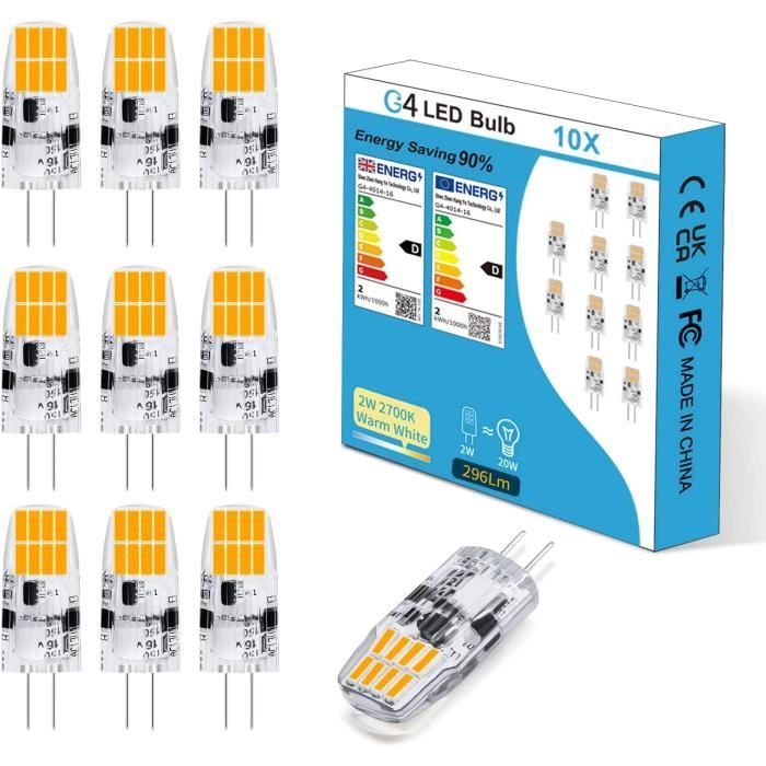 Ampoule G4 Led 2W, Led Capsule G4 2W 296Lm Équivalent 20W Halogène
