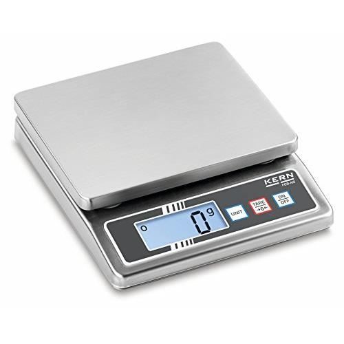 Balance De Table Kern FOB 5K-3NS - Portée 5 Kg, Précision 1 G - Étanche IP65 - Plaque Inox, Usage Cuisine, Laboratoire, Commerce - 2