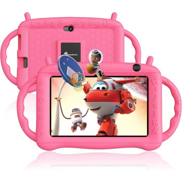 Tablette Enfant 7 Pouces Android 12 - 32 Go + 4 Go RAM, Double Caméra, Contrôle Parental, Housse De Protection Incluse