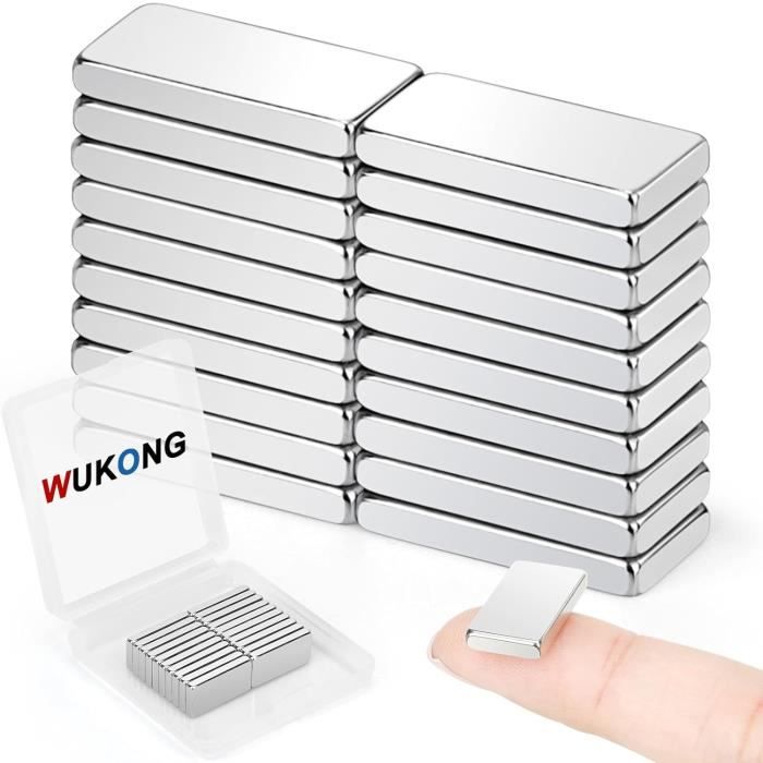 Aprilheld - 10 Aimants Néodyme N52 Ultra Puissants 2x2 Mm - Pour Tableau, Frigo, Photos - 10