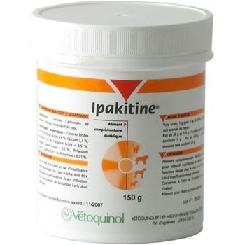Complément alimentaire rénal pour chien et chat - VETOQUINOL - Ipakitine - Poudre orale - 60 g Complément alimentaire rénal pour chien et chat - VETOQUINOL - Ipakitine - Poudre orale - 60 g