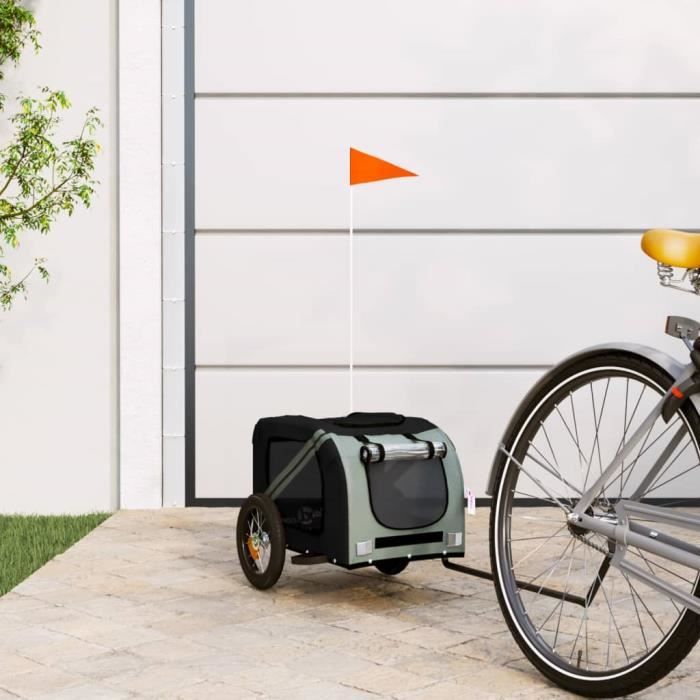 Remorque Vélo Animal vidaXL – Cadre Fer Stable, Fenêtres En Maille - vue 7