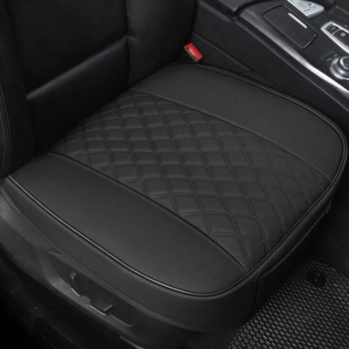 GUOCU Coussin de siège, Protection des sièges d'auto, Confort et Respiration Quatre Seasons General PU Cuir Bambou Charcoal Intérieur de Voiture Respirant,Noir,Siège Avant et siège arrière