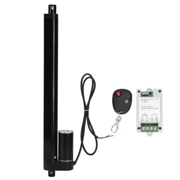 Actionneur Linéaire 12V Avec Télécommande RF - Course 200mm, Force 300N - Moteur Métallique 30W - Pour Portail, Meuble...