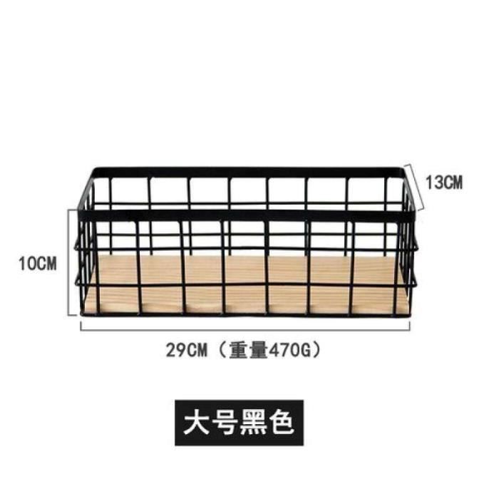 GUOOL Panier De Rangement En Fer Conteneur Panier à Linge En Fer Pour Armoire Placard Cuisine Café