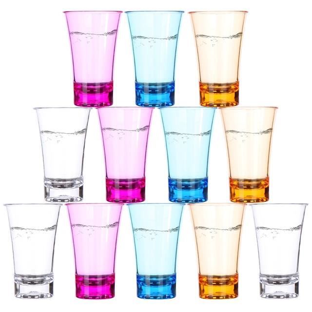 ASOENTIWOX Lot de 12 verres à shot de 30 ml à base lourde pour tequila, cocktail, vodka et liqueurs ASOENTIWOX Lot de 12 verres à shot de 30 ml à base lourde pour tequila, cocktail, vodka et liqueurs