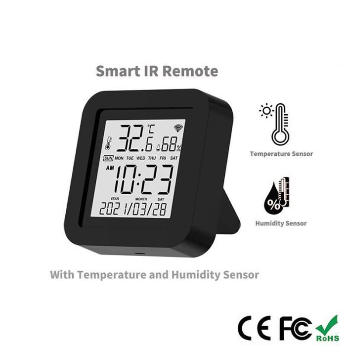 ZJCHAO Thermomètre Hygromètre Connecté WiFi Contrôle à Distance, Mesure  Température Humidité Ultra-Précise