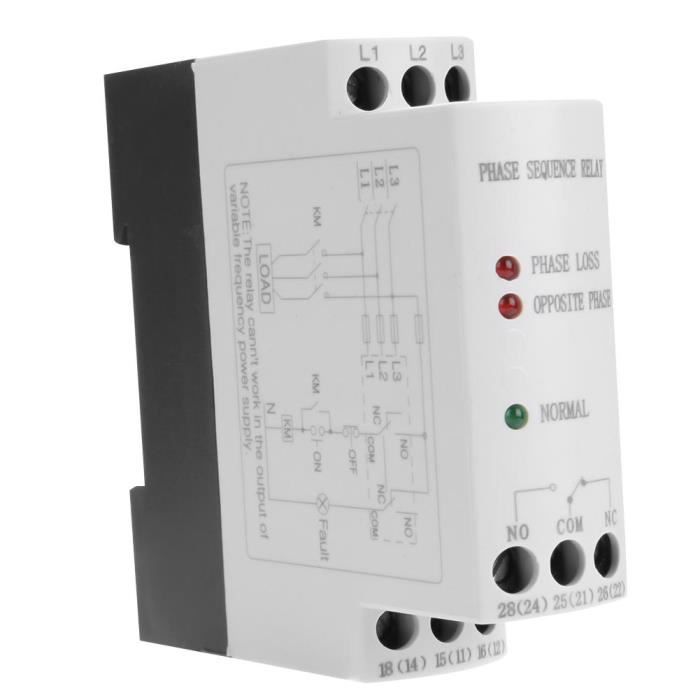 Relais De Séquence De Phase TG30 - Protection Triphasée 220-380VAC Contre Perte, Inversion Et Déséquilibre De Tension