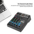 EBTOOLS Table de mixage 4 canaux Mélangeur Audio 4 Canaux Console de Mixage Stéréo USB avec Carte Son pour Maison Ordinateur-1