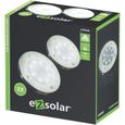 Spot solaire encastrable EZSOLAR - Pack de 2 - 8 leds 12 lumens - Acier inoxydable - Blanc froid-1