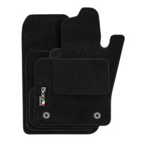 Tapis De Sol Velours Sur Mesure Logo Pour Citroën C5 2001-2008 - Lot 3 Pièces Noir