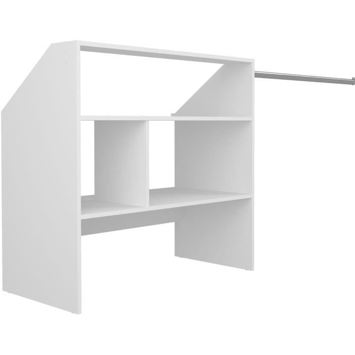 Kit dressing sous comble ARTIC EKIPA Décor mélaminé blanc 1