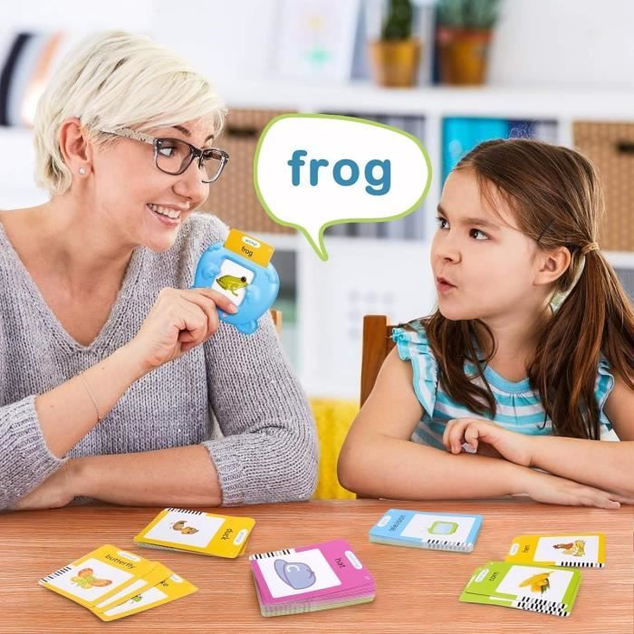 Vspek Cartes Flash Parlantes 224 Mots – Jouet Éducatif Pour Tout-Petits 1-6 Ans – Rechargeable