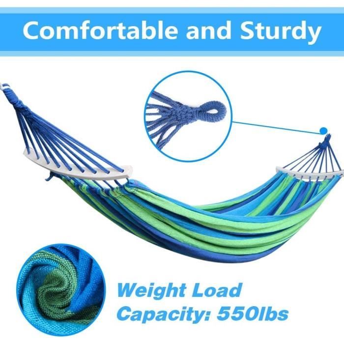 Hamac Double Cascade Mountain Tech - Capacité 440 Lb (env. 200 Kg) - Pour Pièces