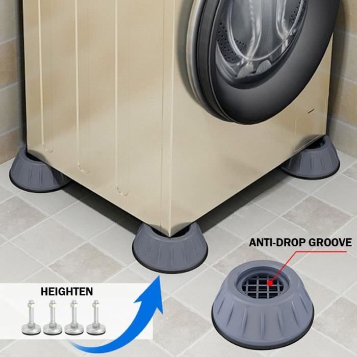 4PCS-TPR)Coussinets Anti-Vibration, Machine à laver, pieds en caoutchouc, tapis  Anti-Vibration, universel, réduction du bruit, Base - Cdiscount Maison