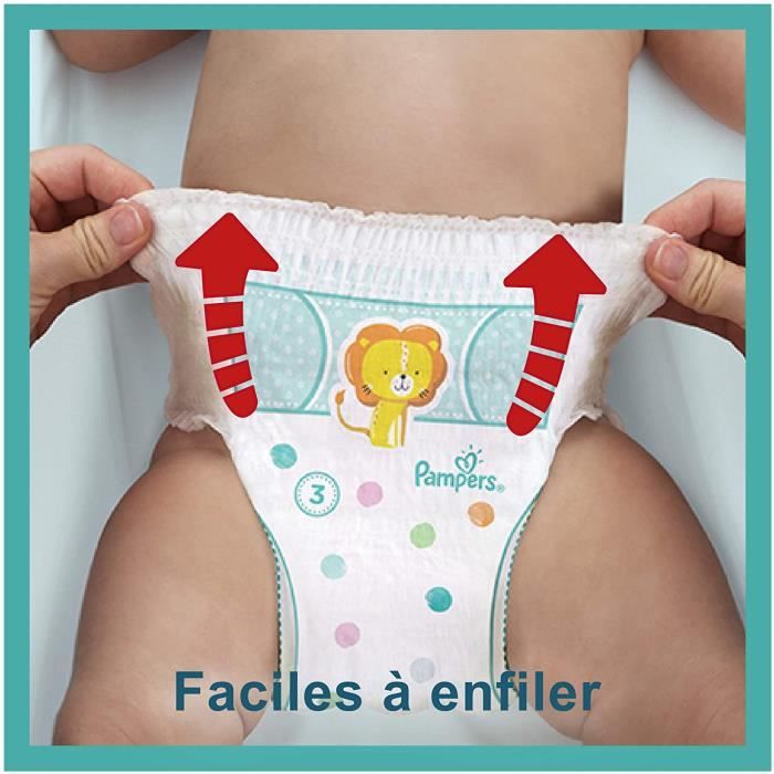 Pampers Couches-Culottes Baby-Dry Pants Taille 3 (6-11kg) Maintien