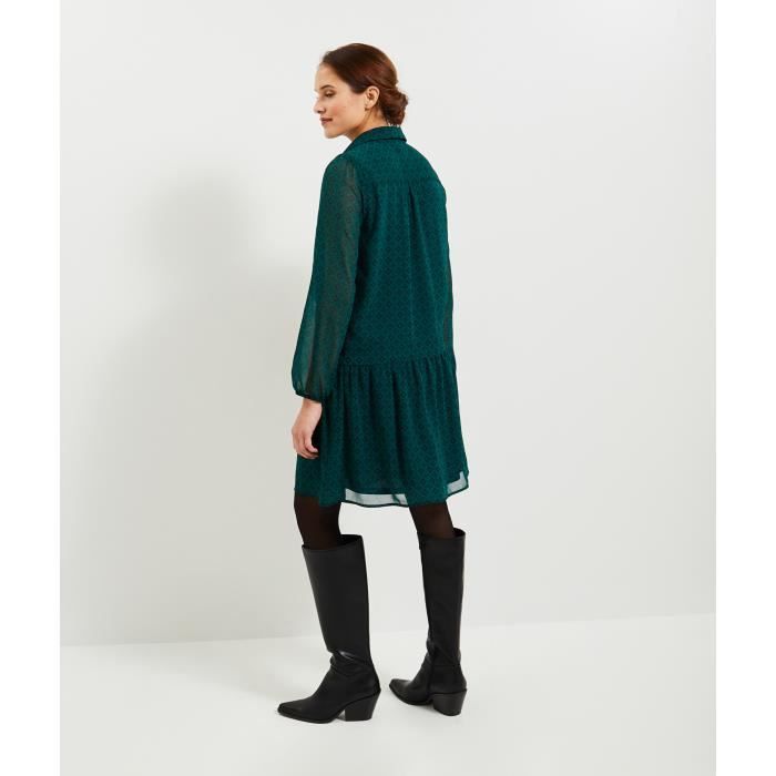 GRAIN DE MALICE Robe voile habill e femme Emerald Cdiscount