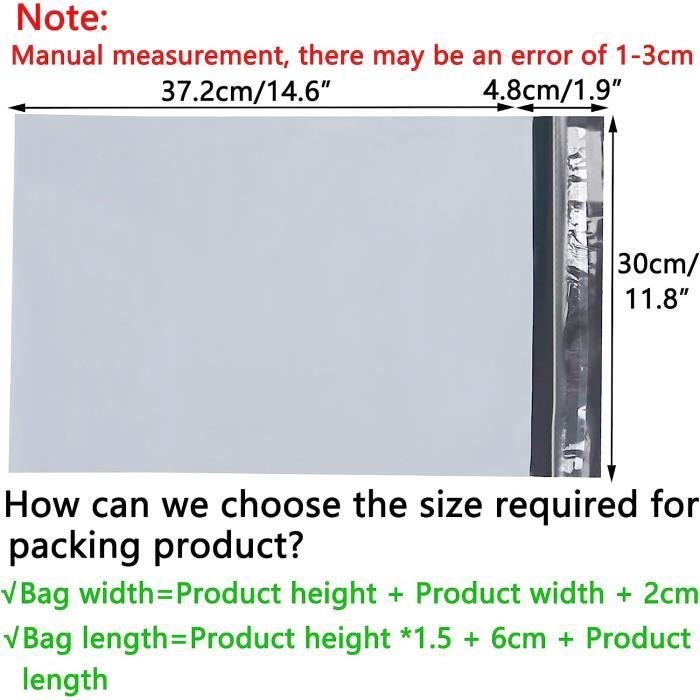 HVDHYY Enveloppe Plastique 100Pièces Emballage Colis Vetement Sac