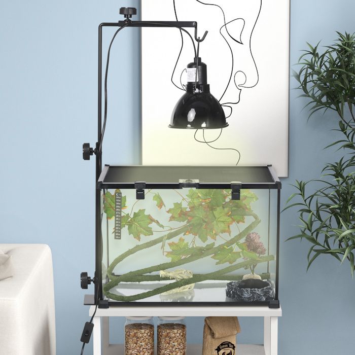 Support De Lampe Chauffante Pour Terrarium Reptile - Hauteur Réglable 35-62 Cm | Pour Tortue, Lézard, Serpent